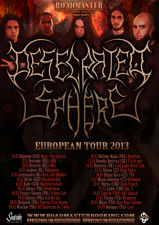 Desecrated Sphere - Flyer Tour datas final - 2013 web